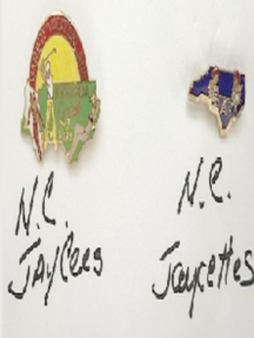NC Jaycee & A NC Jaycette Trading Pin Lot 3 & 4